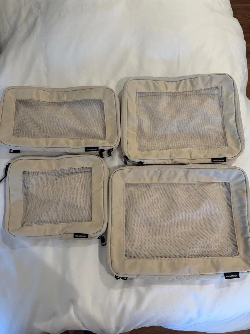 Packing Cube Set - Beige Travel Organizers (4 pc)